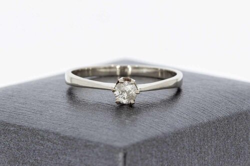 14 Karaat witgouden diamant ring - 18,7 mm