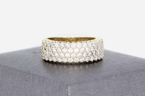 14 Karaat gouden Zirkonia ring - 17,7 mm