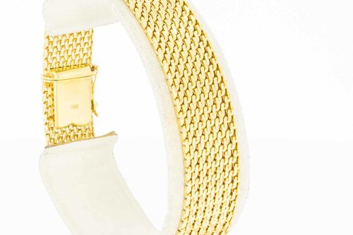 14 Karaat gevlochten armband - 18,9 cm