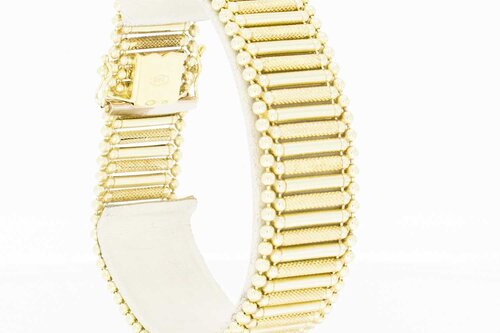 14 karaat Spijltjes armband - 19,6 cm
