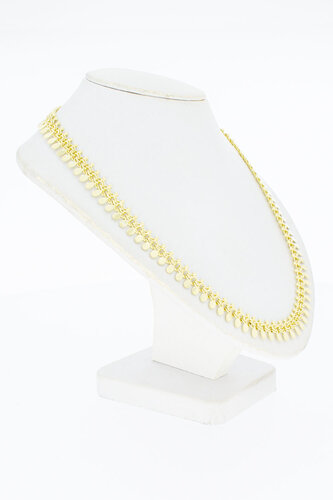 14 Karaat Vintage Spijltjes Collier - 43 cm