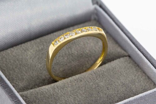 14 Karaat gouden Zirkoniaring - 17,9 mm