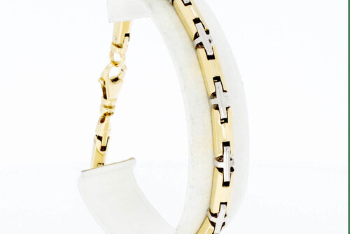 Staafjes armband 14 Karaat goud - 22,4 cm