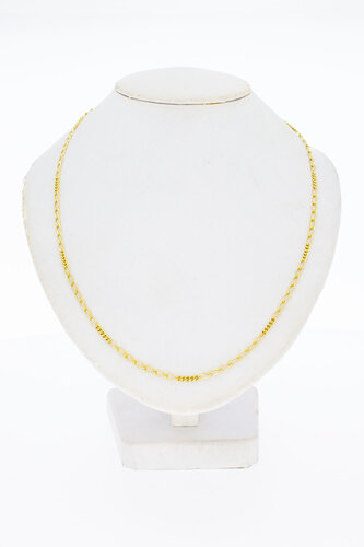 Gourmet ketting 14 karaat geelgoud - 46 cm