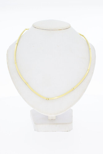 14 Karaat gouden Staafjes Collier - 41,5 cm