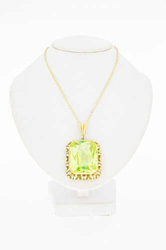 14 Karaat gouden hanger met Beryl