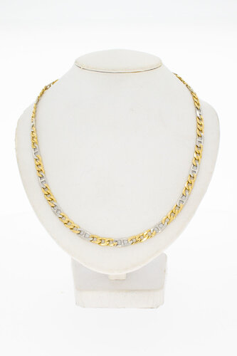 18 Karaat bicolor Gourmet ketting - 48 cm