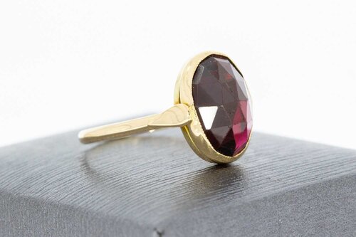 Granaat ring 14 Karaat goud - 19,3 mm