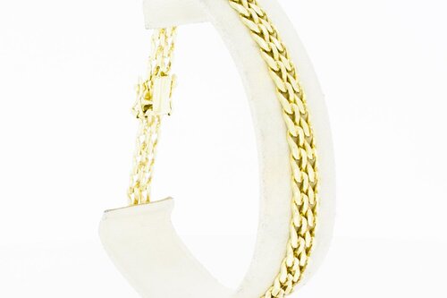 14 Karaat gouden Staafjes armband - 20,4 cm