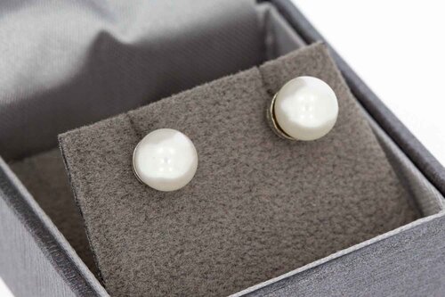 Zilveren Parel oorstekers (835/ 2e gehalte)