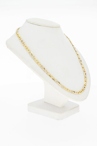 Geelgouden Valkoog ketting 14 Karaat - 52,6 cm
