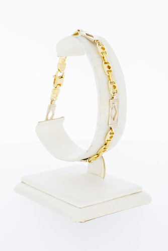 18 Karaat platte Koningsarmband - 21 cm