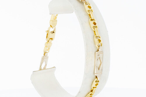 18 Karaat platte Koningsarmband - 21 cm
