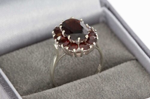 8 Karaat Markies Granaat ring - 15,8 mm