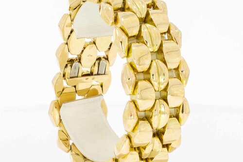 18 Karaat gouden brede armband - 19,7 cm