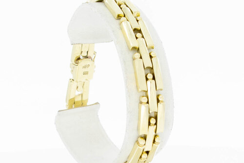 14 Karaat gouden schakel armband - 18,8 cm