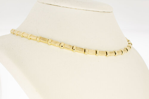 Staafjes ketting 14 karaat goud - 45,5 cm