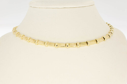 Staafjes ketting 14 karaat goud - 45,5 cm