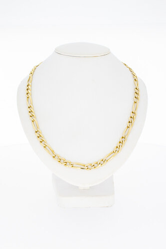 18 karaat gouden Figaro ketting - 58 cm