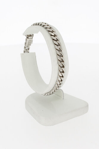 18 karaat witgoud Gourmet armband - 18 cm