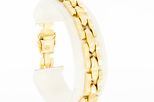 14 karaat goude Staafjes armband - 18,8 cm