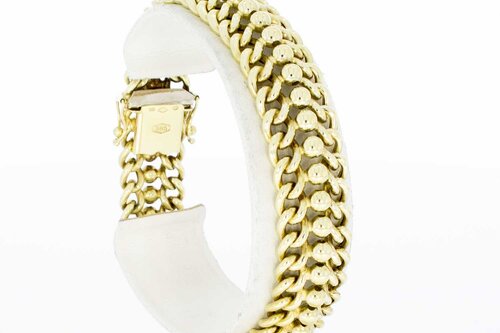 14 Karaat gevlochten armband - 19,6 cm