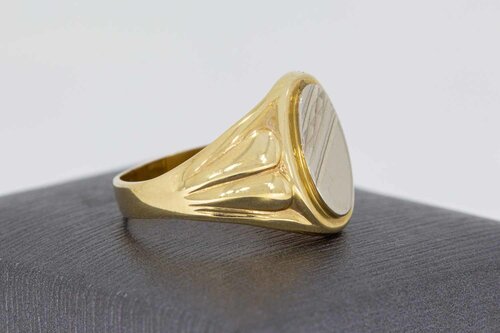 14 Karaat bicolor Statement ring - 19,3 mm