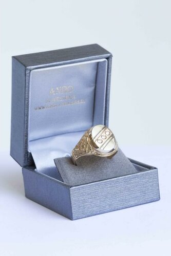 14 Karaat gefigureerde goud ring- 20 mm