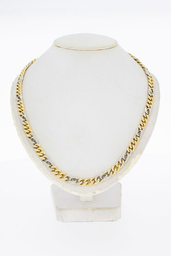 Gourmet- ketting 14 Karaat bicolor goud  - 61 cm