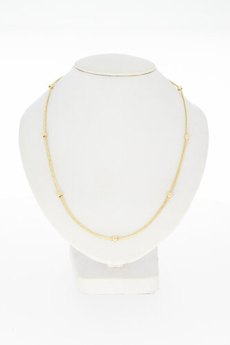 14 karaat gevlochten Koordketting - 47,5 cm
