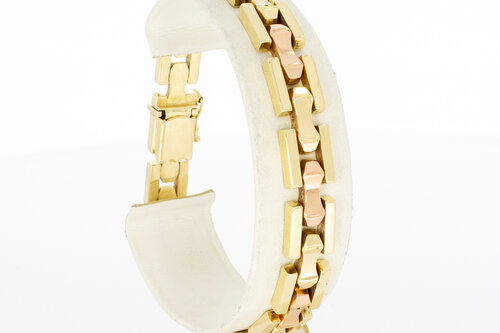 Vintage Tank armband 14 karaat goud - 19 cm