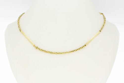 14 karaat geel gouden koningsketting - 72,5 cm