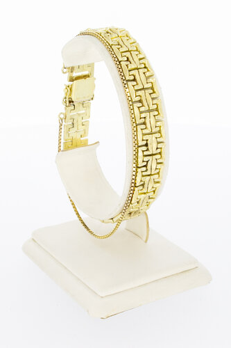 14 karaat gouden Staafjes armband - 19,1 cm