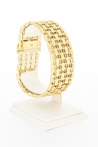 14 karaat brede Vintage armband- 19,5 cm