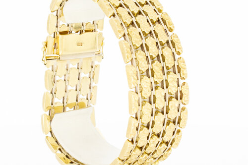 14 karaat brede Vintage armband- 19,5 cm