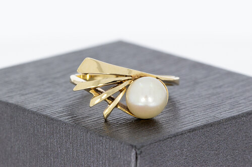 14 karaat gouden Parelring - 18,1 mm