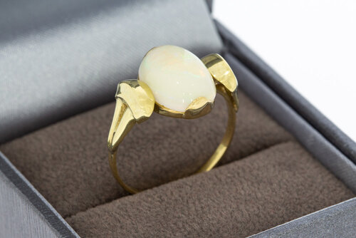 14 karaat gouden Opaalring - 18,5 mm