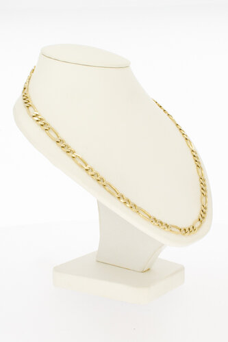 14 Karaat geelgouden Figaro ketting - 62 cm