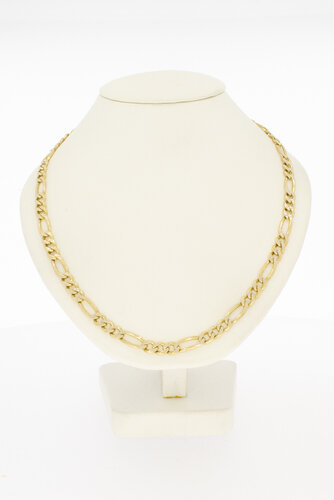14 Karaat geelgouden Figaro ketting - 62 cm