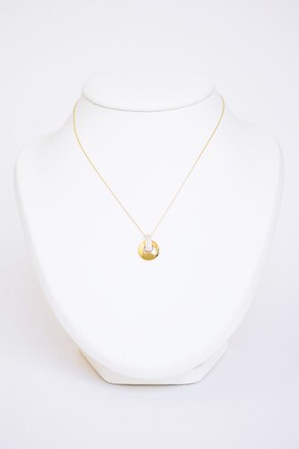 18 karaat dames hanger met Diamant