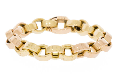 18 Karaat gouden Jasseron armband - 20 cm