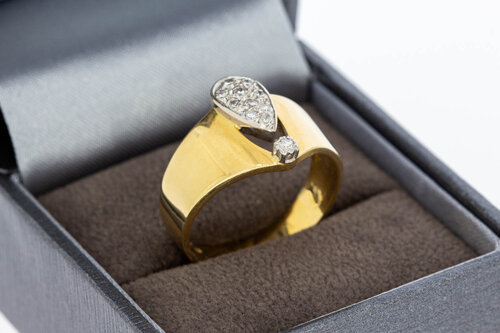 18 Karaat gouden Diamantring - 18,7 mm