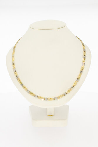 Gouden 14 karaat Figaro ketting - 61,5 cm