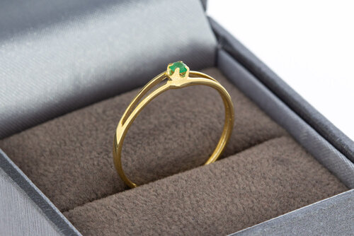 9 karaat (gele) solitair ring - 17,8 mm