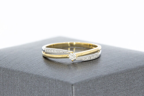 9 karaat solitair Zirkoniaring - 16,3 mm