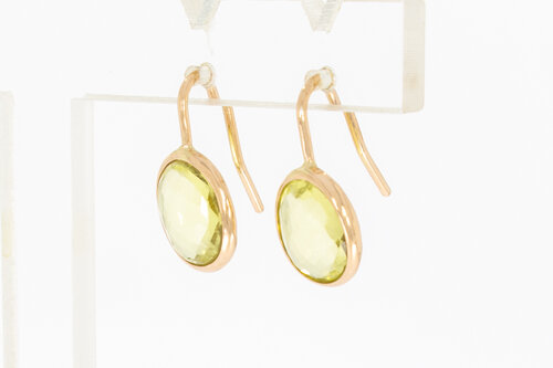 14 karaat gouden Citrien hanger - 1,9 cm