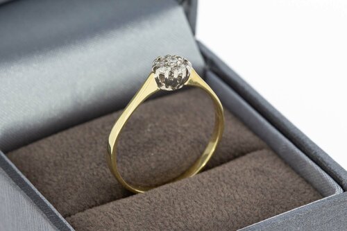 14 karaat gouden rozetring - 18,5 mm