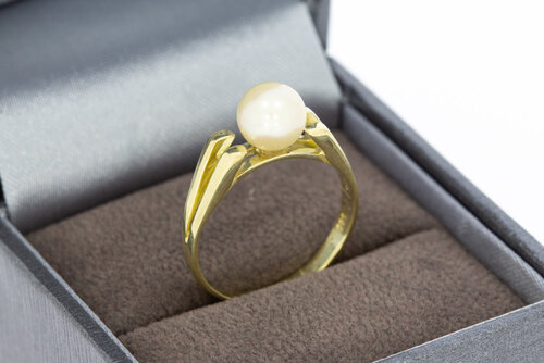 14 karaat gouden Parelring - 17,4 mm
