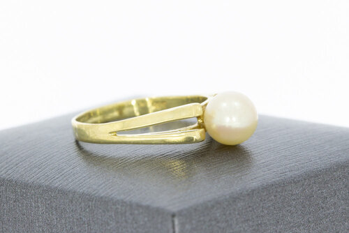 14 karaat gouden Parelring - 17,4 mm