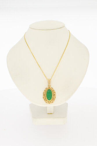 14 karaat gouden filligrain hanger - 3,1 cm